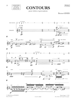Contours - Bruno Giner - Partition